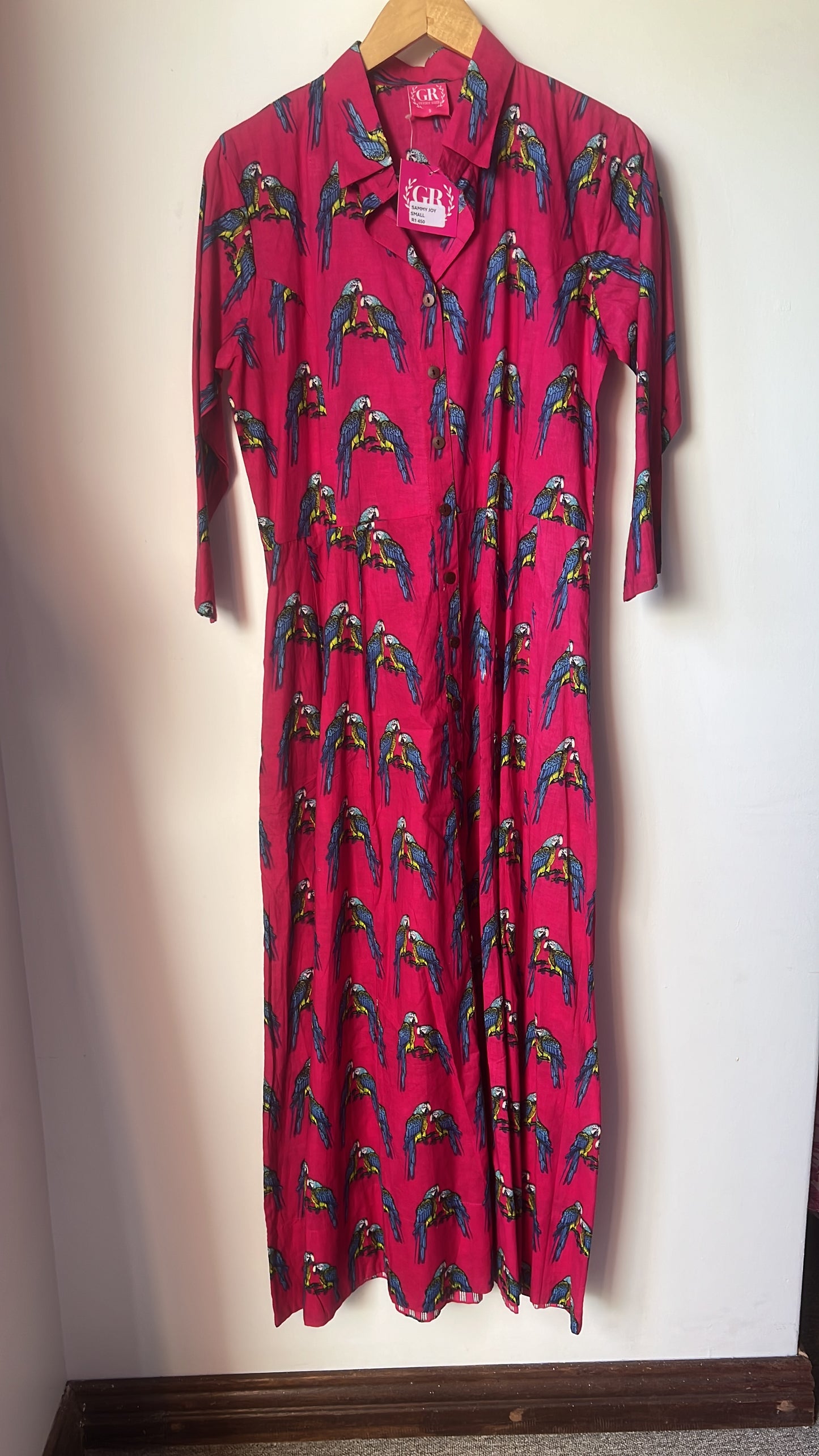 Sammy Joy Dress - Hot Pink Parrot